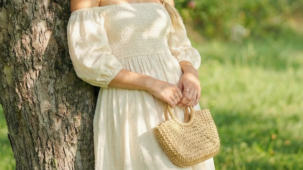 Woven Straw Handbag